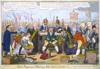 State Physicians Bleeding John Bull to Death!!, 1816 by George Cruikshank